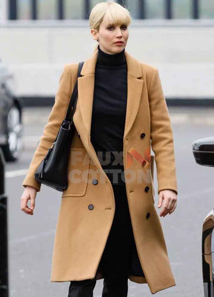 Red Sparrow Jennifer Lawrence Brown Coat